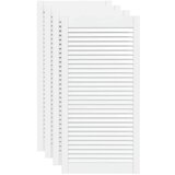  Vrata z letvicami 4 kosi trdna borovina bela 99,3x49,4 cm, (20823727) | Shoptok.si