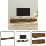 The Living Store Komplet TV omaric 3-delni dimljen hrast konstruiran les - Komplet TV Omaric, (21738323) | Shoptok.si