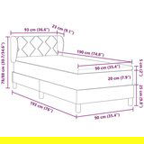 vidaXL Krevet s oprugama i madracem krem 90x200 cm Svjetlosiva | shoptok.hr