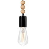  Luster na sajli SIMON 1xE27/60W/230V crna/buk | Eponuda.com