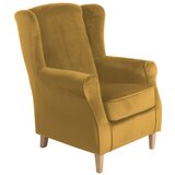 Max Winzer Gorčično rumen fotelj Lorris Velur Corn Mustard | Shoptok.si