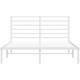  Metalni okvir za krevet s uzglavljem bijeli 120 x 190 cm | shoptok.hr