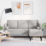 vidaXL Kutna sofa Siva boja oblaka Tkanina 173 x 131 x 67 cm Kutna sofa | shoptok.hr