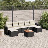 vidaXL 8-dijelni set vrtnih sofa od poliratana s jastucima crni | shoptok.hr