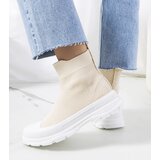 Gemre Beige Mickey High-Top Sneakers | Shoptok.si