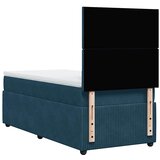 Box spring krevet s madracem tamnoplavi 80 x 200 cm baršunasti | shoptok.hr