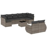  10-dijelni set vrtnih sofa od poliratana s jastucima sivi | shoptok.hr