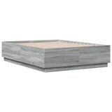  Okvir za krevet s LED svjetlima boja hrasta 135 x 190 cm drveni | shoptok.hr