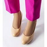Gemre Beige Patent Pumps Burkett | Shoptok.si