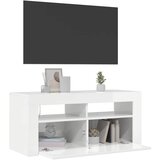 TV ormarić s LED svjetlima visoki sjaj bijeli 90 x 35 x 40 cm | shoptok.hr