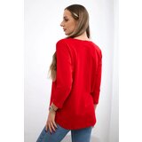 Kesi Blouse with cat graphics 3D red | shoptok.hr