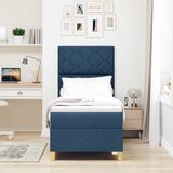  LED Box Spring Krevet s uzglavljem Plava 80 x 200 cm tkanina | shoptok.hr