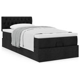 vidaXL Otomanski okvir kreveta s madraca crni 90x200cm od tkanine Cijene