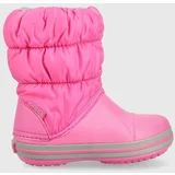 Crocs Otroške snežke Winter Puff Boot roza barva