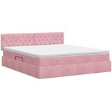  Krevet s od storage s uzglavljem Ružičasta 160 x 200 cm Baršun | shoptok.hr