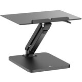Maclean desk stand for monitor or laptop, gas spring, for standing and sitting work, black, MC-493 | shoptok.hr