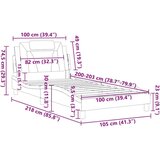  Okvir kreveta Viana bez madraca crni 100x203 cm od umjetne kože - Crna 100 x 203 cm | shoptok.hr