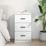 vidaXL Noćni ormar s ladicama Bijelo 38 x 38 x 66 cm Konstruirano drvo | shoptok.hr