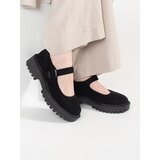 GOODIN Black suede platform shoes | Shoptok.si
