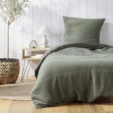 Douceur d intérieur Kaki zelena posteljina za krevet za jednu osobu od muslina 140x200 cm Angelia – | shoptok.hr