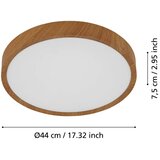 Eglo musurita stropna/1, led, 33,5w,3900lm, prom 440, izgled drva/plastika/ | shoptok.hr