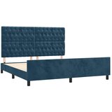 Okvir za krevet s uzglavljem tamnoplavi 180x200 cm baršunasti | shoptok.hr