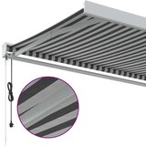 Tenda na uvlačenje antracit-bijela 3 5x2 5 m tkanina i aluminij | shoptok.hr
