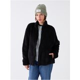 LC Waikiki Women's Standing Collar Straight Long Sleeve Oversize Plush Cardigan | shoptok.hr