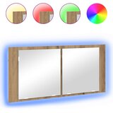  LED Ogledalo s Ormarom Zidne Umjetnički hrast 100 x 12 x 45 cm | shoptok.hr