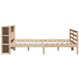 vidaXL Knjižna postelja brez vzmetnice 200x200 cm trdna borovina | Shoptok.si