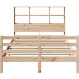 vidaXL Krevet s regalom za knjige bez madraca 120x200 cm od borovine | shoptok.hr