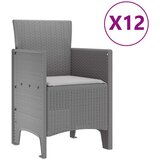  Vrtni set za objed 13 kom. Svjetlosiva Polt ratan | shoptok.hr