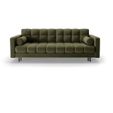 Cosmopolitan Design Zelena žametna raztegljiva sedežna garnitura s prostorom za shranjevanje 222 cm Bali – | Shoptok.si
