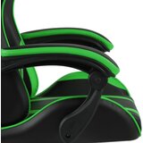  Igraća stolica od umjetne kože s osloncem za noge crno-zelena | shoptok.hr