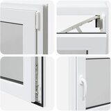  Prozor za podrum RISOR 80 x 60 cm PVC i staklo Bijela | shoptok.hr