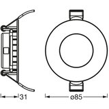 Osram slim ugradno plafonsko svetlo LED/4,5W/230V 3000K | Eponuda.com