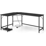 Costway Kotna pisalna miza s polnilno postajo 168 x 125 x 74,5 cm, (5000006983) | Shoptok.si