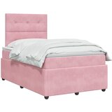  Boxspring krevet s madracem Ružičasta 120 x 200 cm Baršun | shoptok.hr
