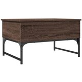  The Living Store Klubska mizica rjavi hrast 70x50x40 cm inženirski les in kovina - Klubska Mizica, (21500244) | Shoptok.si