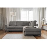 Miuform Siva raztegljiva kotna sedežna garnitura iz rebrastega žameta (desni kot) Lofty Lilly – | Shoptok.si