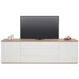 Mömax tv-element wide, bela, barva hrasta | Shoptok.si