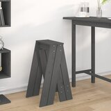  Stolci 2 kom sivi 40 x 40 x 75 cm od masivne borovine | Eponuda.ba