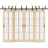 vidaXL Komplet opreme za drsna vrata 152,5 cm jeklo črne barve | Shoptok.si