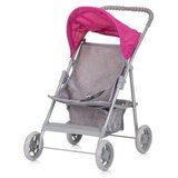 Chipolino KOLICA ZA LUTKE "ALICE" grey/pink linnen | shoptok.hr