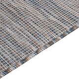 Vanjski tepih ravnog tkanja 80 x 150 cm smeđe-plava | shoptok.hr