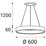  LED2 - LED luster na sajli BELLA LED/50W/230V 3000/4000K bela | Eponuda.com