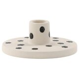 Venture Home svijećnjak Bette ⌀12 cm, bijela s crnim točkicama | shoptok.hr