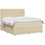  Boxspring krevet s madracem Krem 140 x 190 cm Tkanina | shoptok.hr