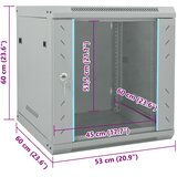  Mrežni ormar s pohranom Siva 53 x 60 x 60 cm Čelik | shoptok.hr