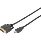 Digitus HDMI / DVI adapterski kabel HDMI-A utikač, DVI-D 18+1-polni utikač 2.00 m crna DB-330300-020-S podržava HDMI, okrugli, pozlaćeni kontakti, dvostruko zaštićen HDMI kabel Cijene